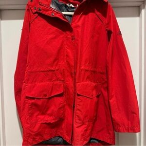 Barbour Bright Red Hooded Rain Jacket
